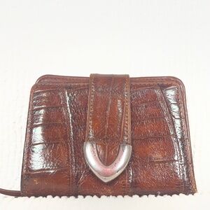 Fossil Small Card/ID Holder, Vintage Croc-Embossed Leather